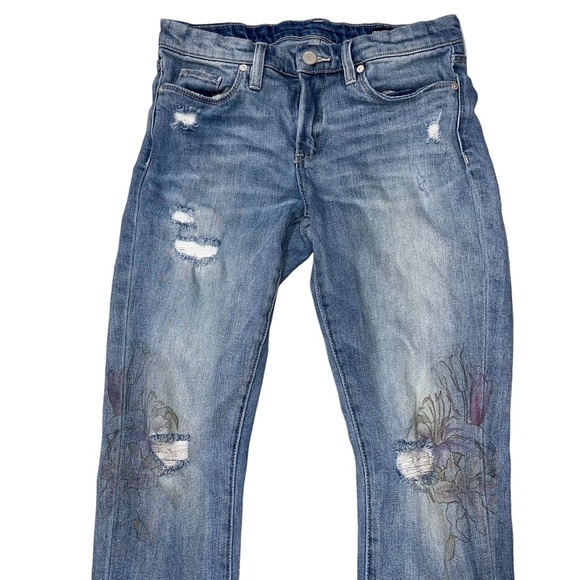 Blank NYC Women’s Goin Digital Floral Distressed Ankle Jean - Picture 4 of 8